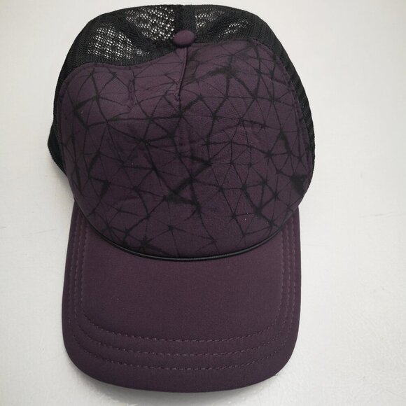 Lululemon Mesh Back Purple & Black Adjustable Back Strap Unisex Baseball Hat - Picture 1 of 4